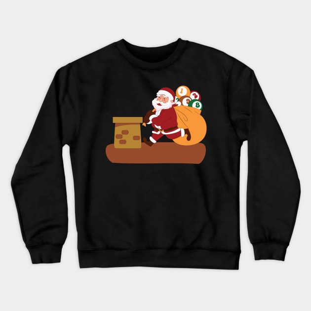 Billiard Christmas Crewneck Sweatshirt by MZeeDesigns